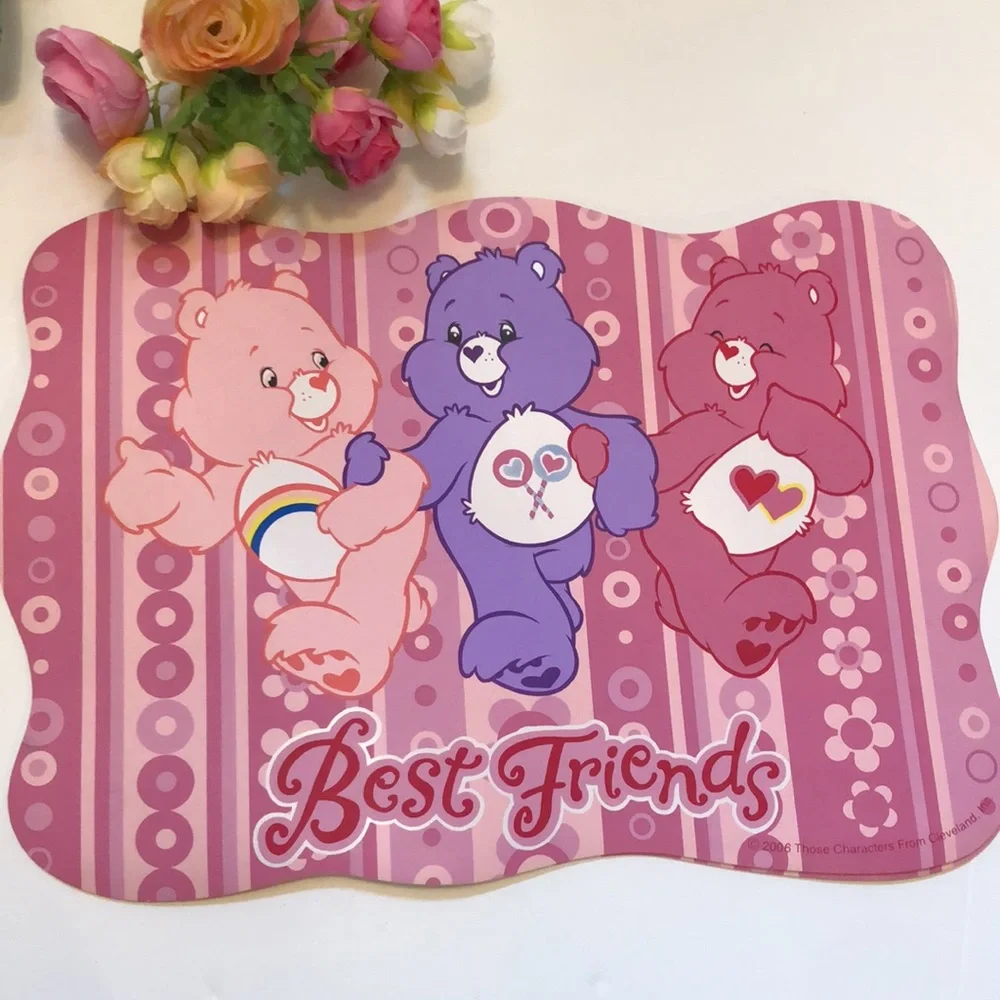 Care Bears placemats 2006 pink Care Bears placemats NEW CARE BEARS